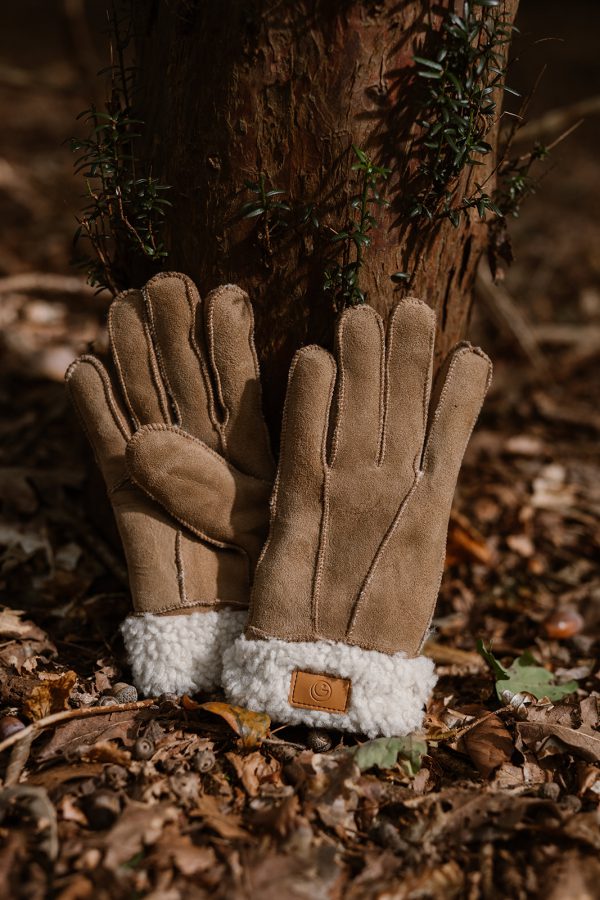 Lammy suède handschoenen - gevoerd met scheerwol - Afbeelding 2