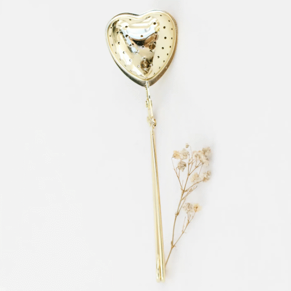 Theetang Heart of Gold (roestvrijstaal)