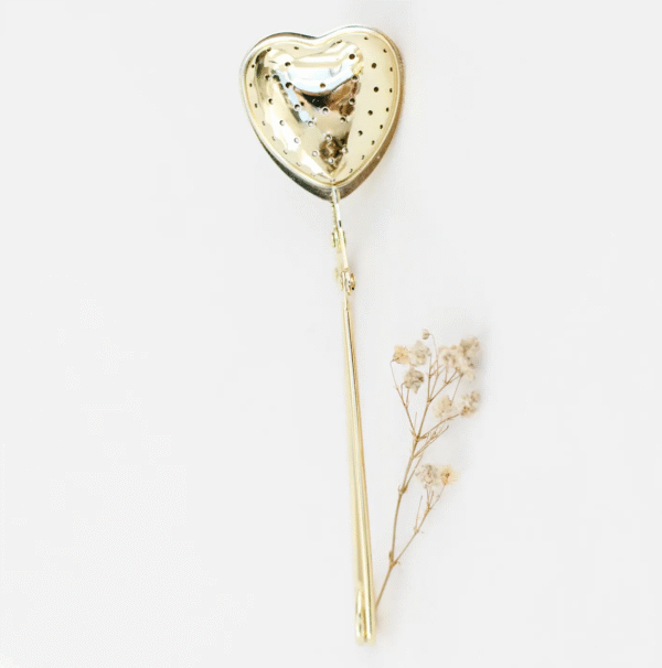 Theetang Heart of Gold (roestvrijstaal)