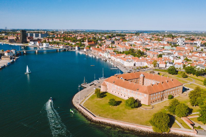 Sønderborg, denemarken, zuid-jutland, wandelen, stad